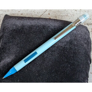 Vtg Pentel PD347 Quicker Quicker Aqua Blue 0.7mm Mechanical Pencil w Refills